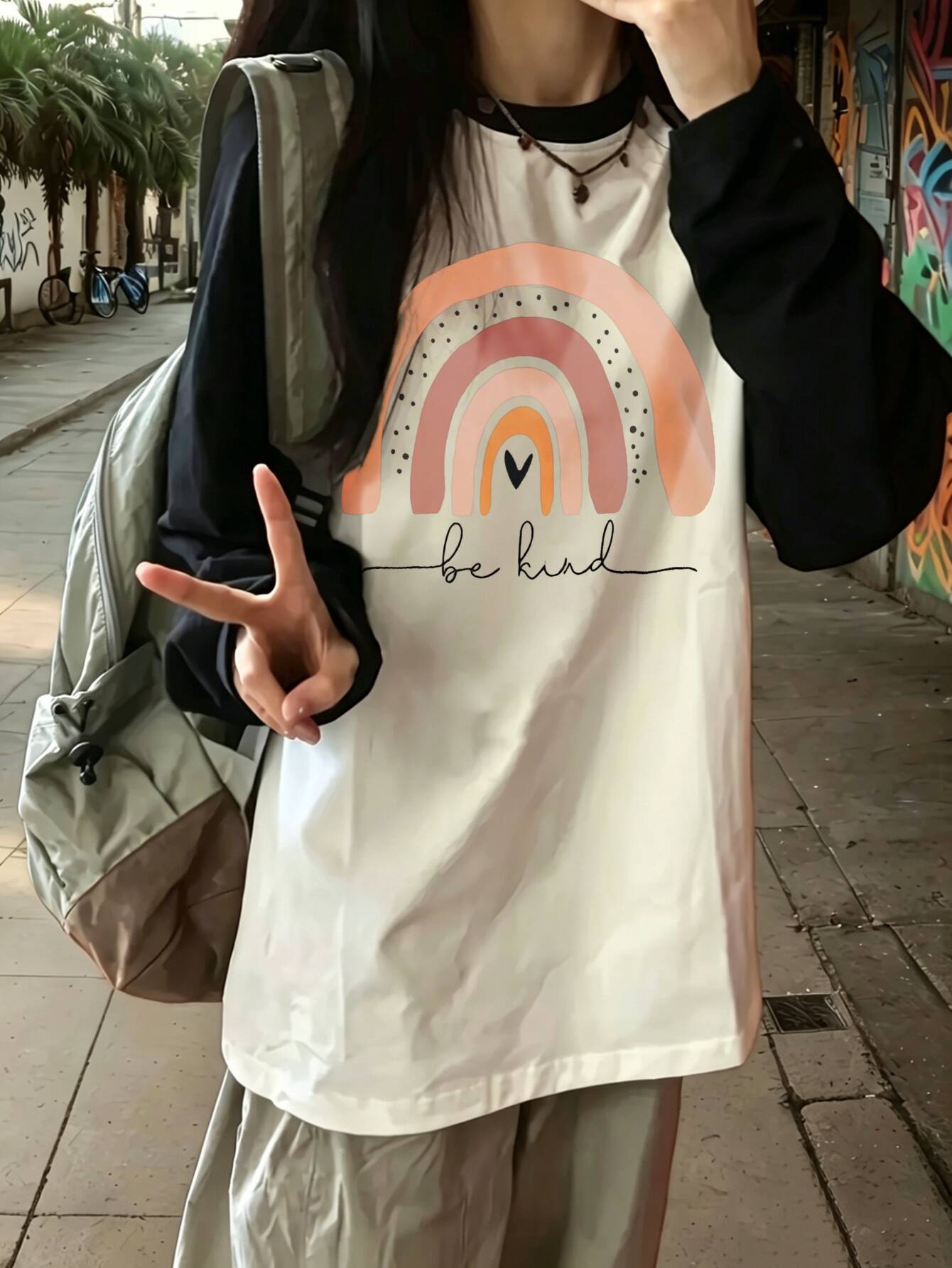 Tee Graphic Print - Camiseta harajuku vintage casual com estampa