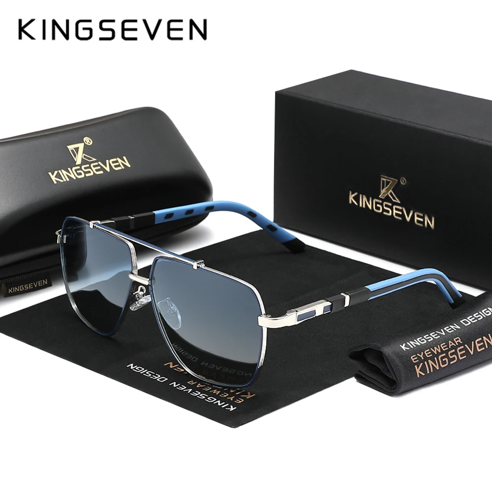 Sunglasses Aviator Polarized - Kingseven novo luxo óculos de sol