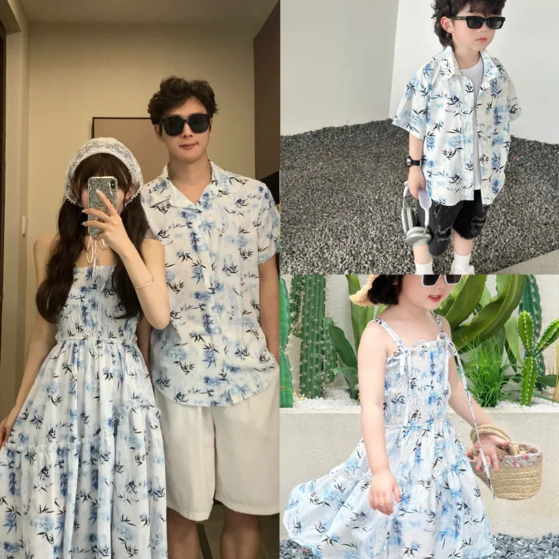 Resort casal olhar pais e cria - Resort Shirt Floral avaliação e preço